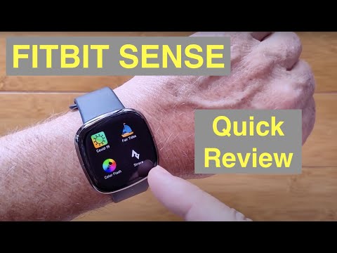 FITBIT SENSE GPS Track BT Call AFib & ECG Stress Mgmt Skin Temp Fitness Smartwatch: Quick Overview