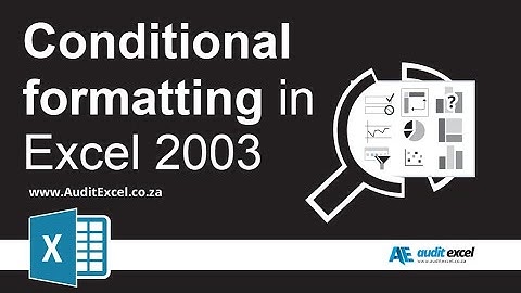 Conditional Formatting in Excel 2003. Change cell colours on content e.g. green for bigger than 0