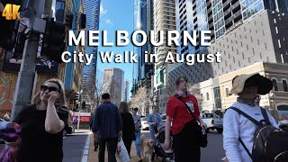Melbourne Australia City Walk in August 2024 4K Video