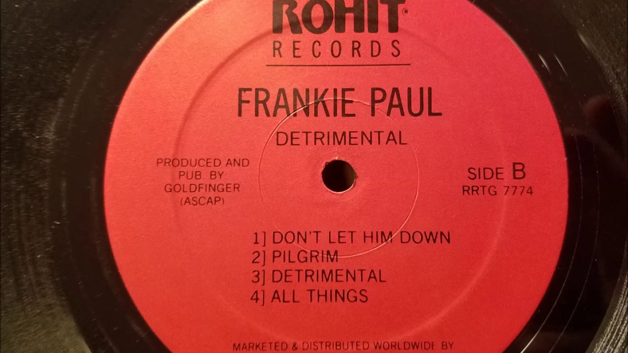 Frankie Paul - All Things - Rohit LP - 1988 - YouTube