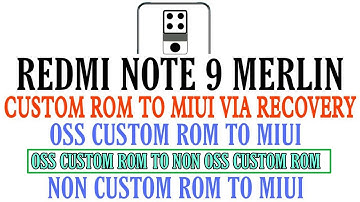 Custom Rom to MIUI And Go OSS to Non OSS Rom Without PC in Redmi Note 9 🤔🤔|| full method in Recovery