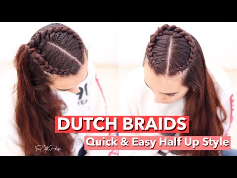 QUICK u0026 EASY DOUBLE DUTCH BRAIDS - Half Up Style | Trencita Johnson