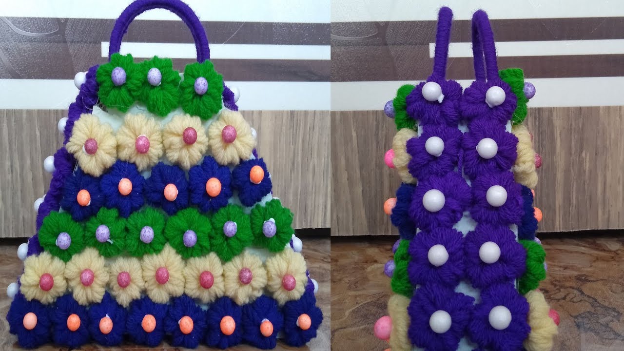 Beautiful woolen purse how to make ladies purse with woolen