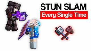 How To Practice Stun Slaming With Bots.... | Hit Every Single Time          #minecraft #pvpmontage