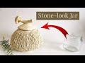 DIY Idea: Stone-look Container Jar Using Old Magazine and Clay - Tutorial