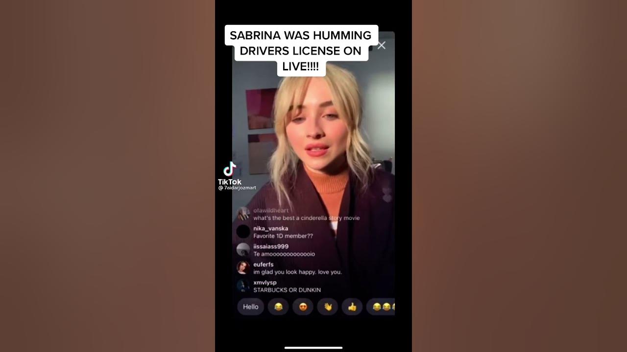 Sabrina Carpenter singing driver’s license by Olivia Rodrigo on live