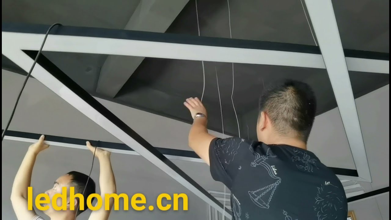 how to do DIY suspended triangle led linear light for ceiling