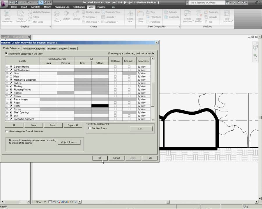 Cut a Section in Revit Architecture YouTube