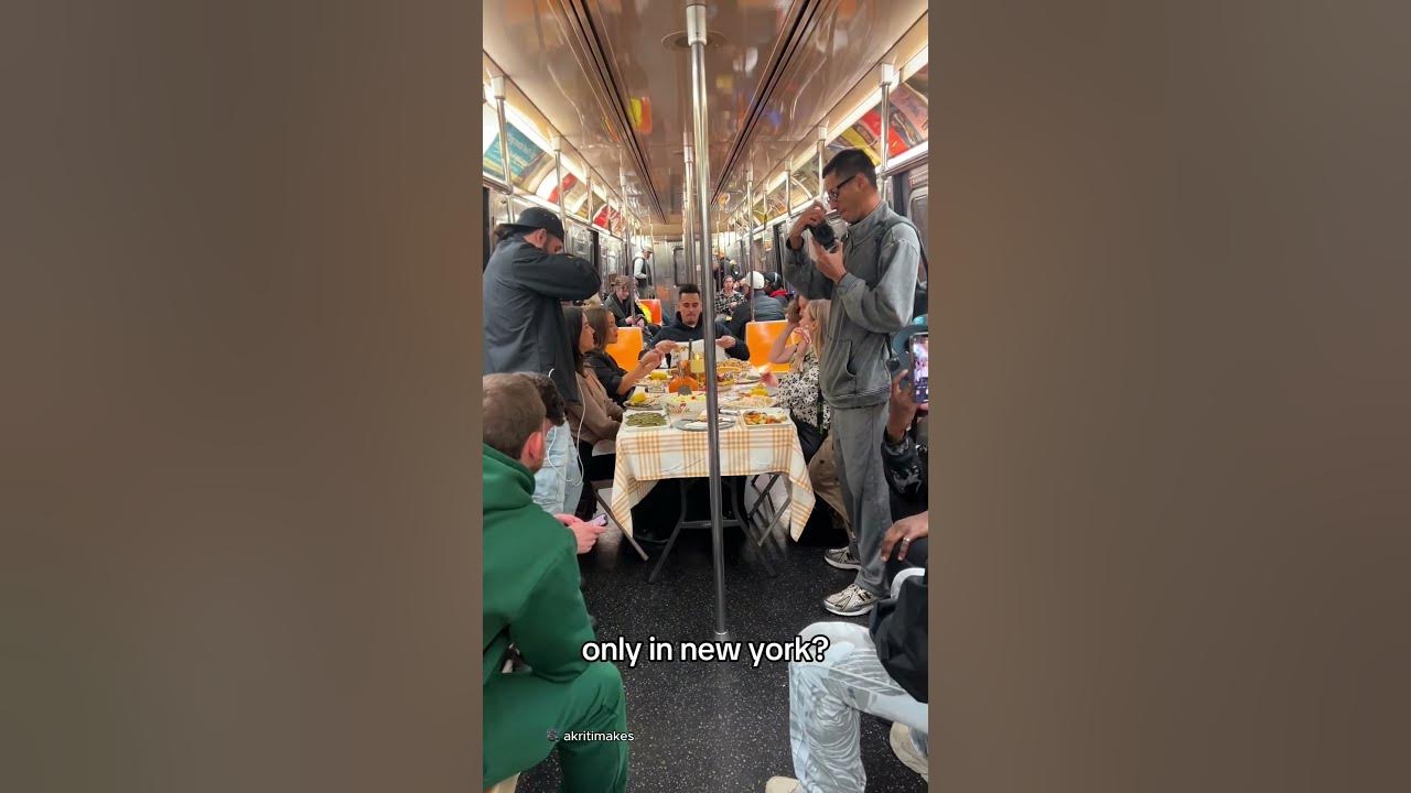 Dining on a SUBWAY?! Only in New York!