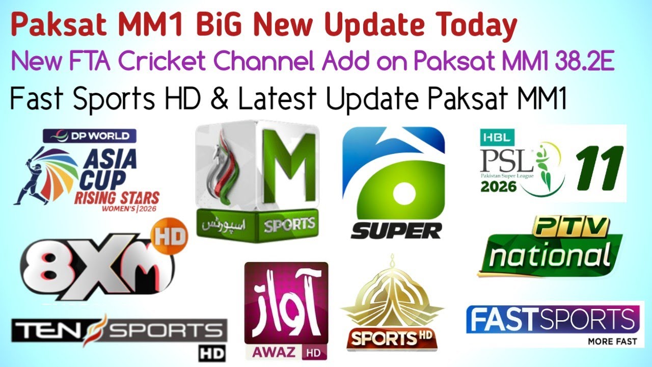Paksat MM1 BiG New Update|New FTA Sports Channel Add on MM1|Paksat MM1 Latest Update Today