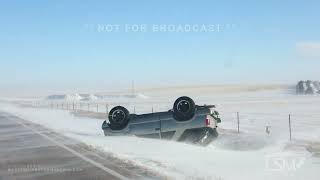 12222022 New Underwood, SD  Blizzard conditions close I90, abandoned cars/semis all over ditches