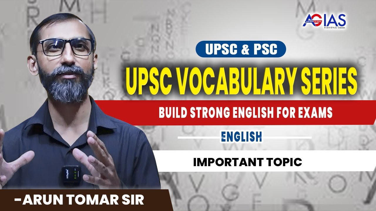 UPSC Vocabulary Series | Build Strong English for Exams - YouTube