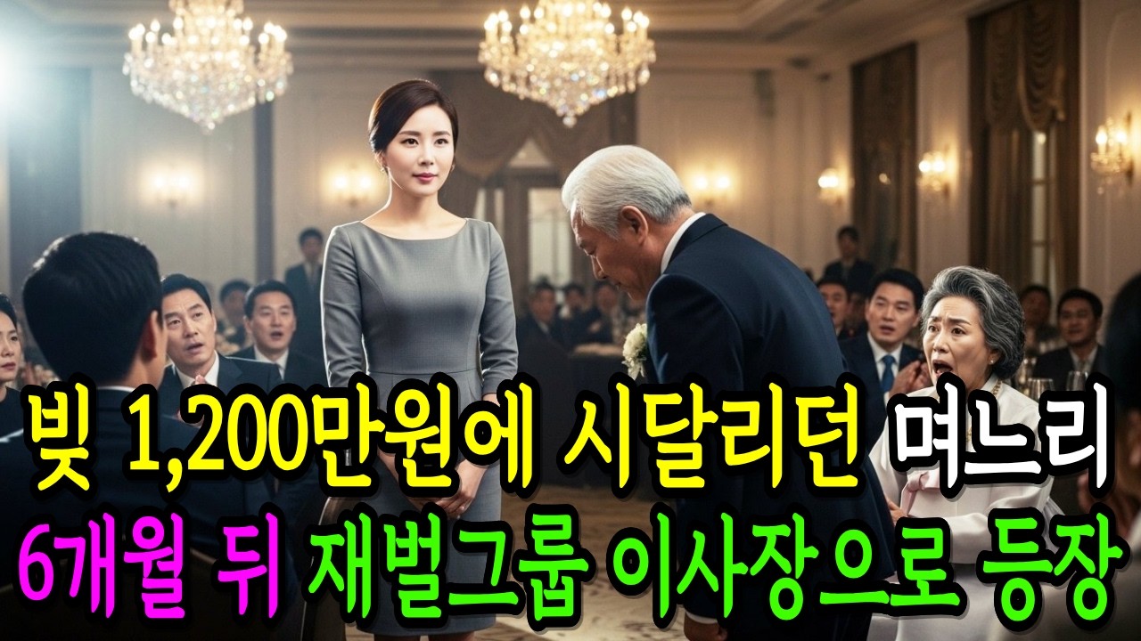 빚 1200만원에 시달리던 며느리, 6개월 뒤 재벌그룹 이사장이 되어 나타났다ㅣ실화사연ㅣ시어머니ㅣ며느리ㅣ반전ㅣ인생역전