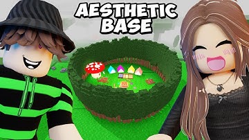 Building an AESTHETIC Base With My GIRLFRIEND In 99 Nights In The Forest!