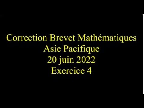 Correction brevet Asie