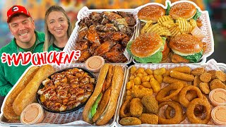 Mad Chicken Fast Food Menu Challenge w/ Chicken Sandwiches and Wings!!