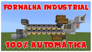 Como fazer uma fornalha industrial 100% automática - Minecrfat Bedrock