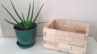 diy storage box idea, ahşap bloklardan kutu yapımı