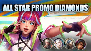 ALL STAR EVENTS AND PROMO DIAMONDS 2024 - FREE SKINS AND TEAM UP TASKS