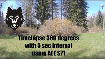 360 degree timelapse using AEE S71 and rotating panning stabilizer