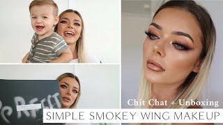 EASY SMOKEY WING MAKEUP | Chit Chat + Unboxing (Morphe/Fenty Beauty)