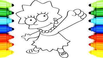 How to Draw The Simpsons, Coloring Pages Lisa Simpson | Art Colors for Children