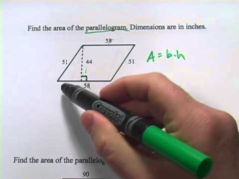 Video: How To Calculate The Area Of a Parallelogram