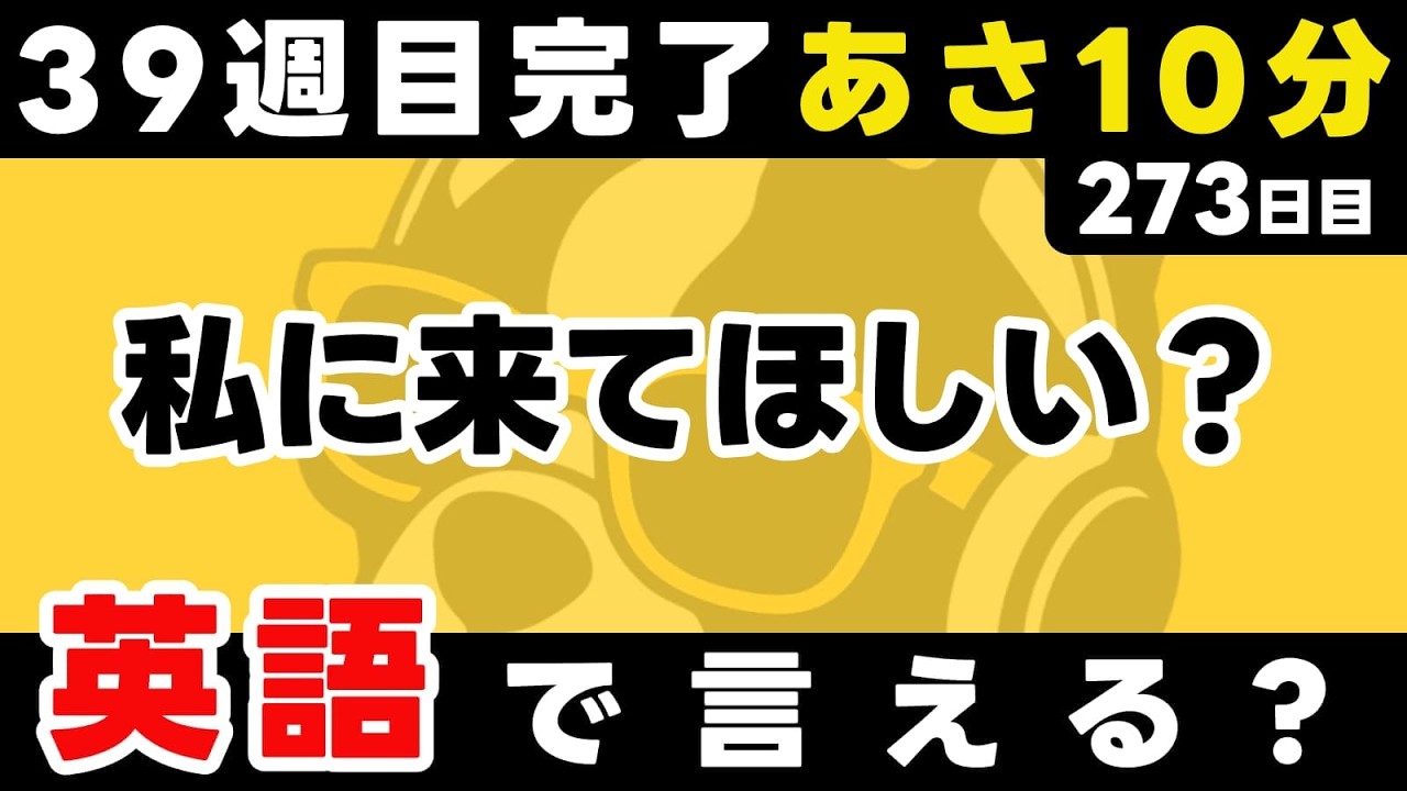 39週目もお疲れ様です！瞬間英作文【273日目】「Do you want me to ~?」パッと英語を言うトレーニング