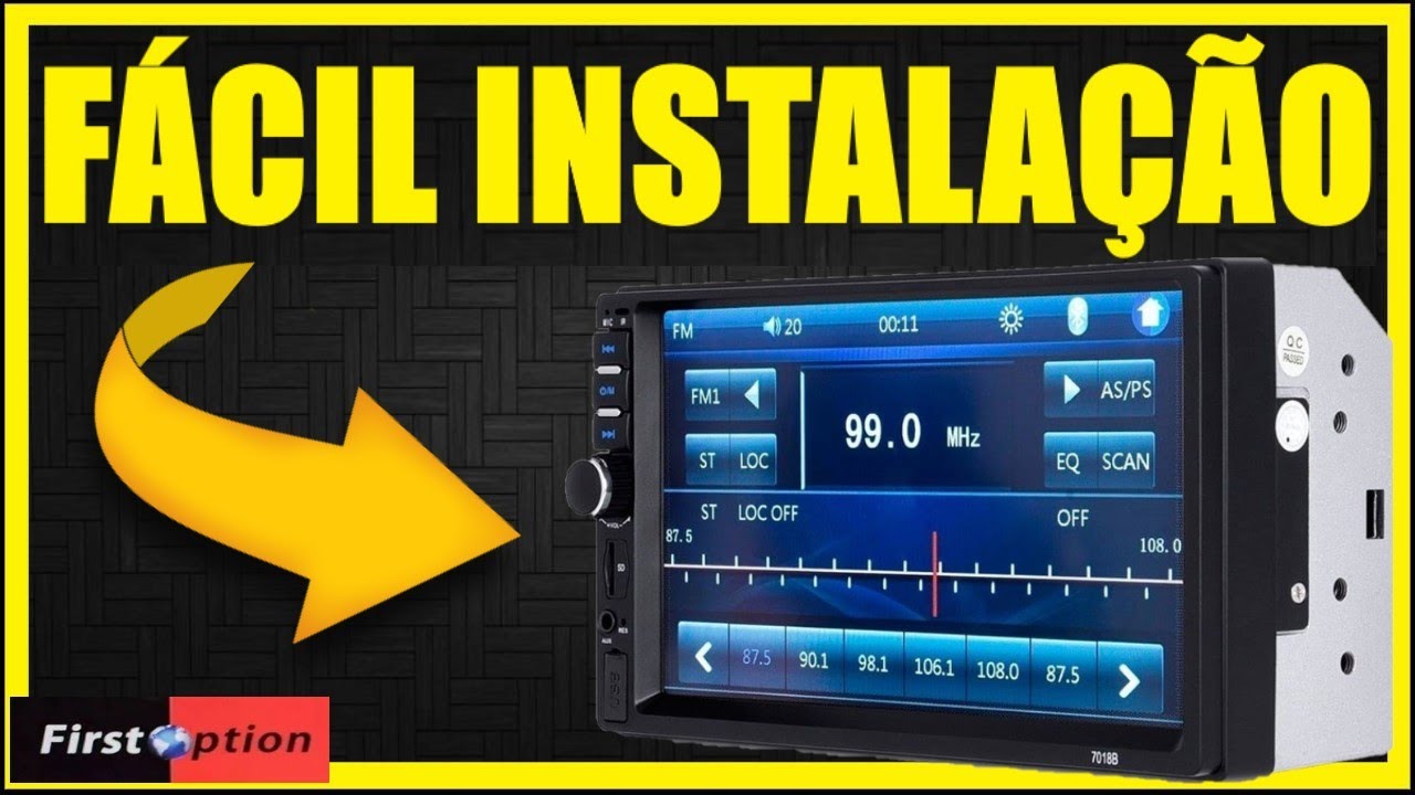 Como instalar Som Automotivo FirstOption 7810E Central Multimídia 2 Din #ALANROD