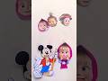 ميكي وجه ماشا أضف ماشا ميكي ماوس فنون وحرف رسم شورتات Ytshorts 
