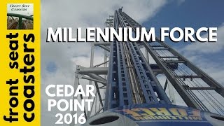 Millennium Force POV HD Cedar Point 2016 Roller Coaster Front Seat On-Ride Pivothead