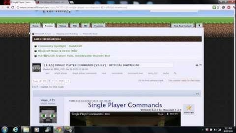 MineCraft 1.2.5: How to install Single Player Commands
