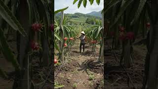 Dragon Fruit Farming: The Profitable Crop Revolution! 🍈💰#farming #dragon #food