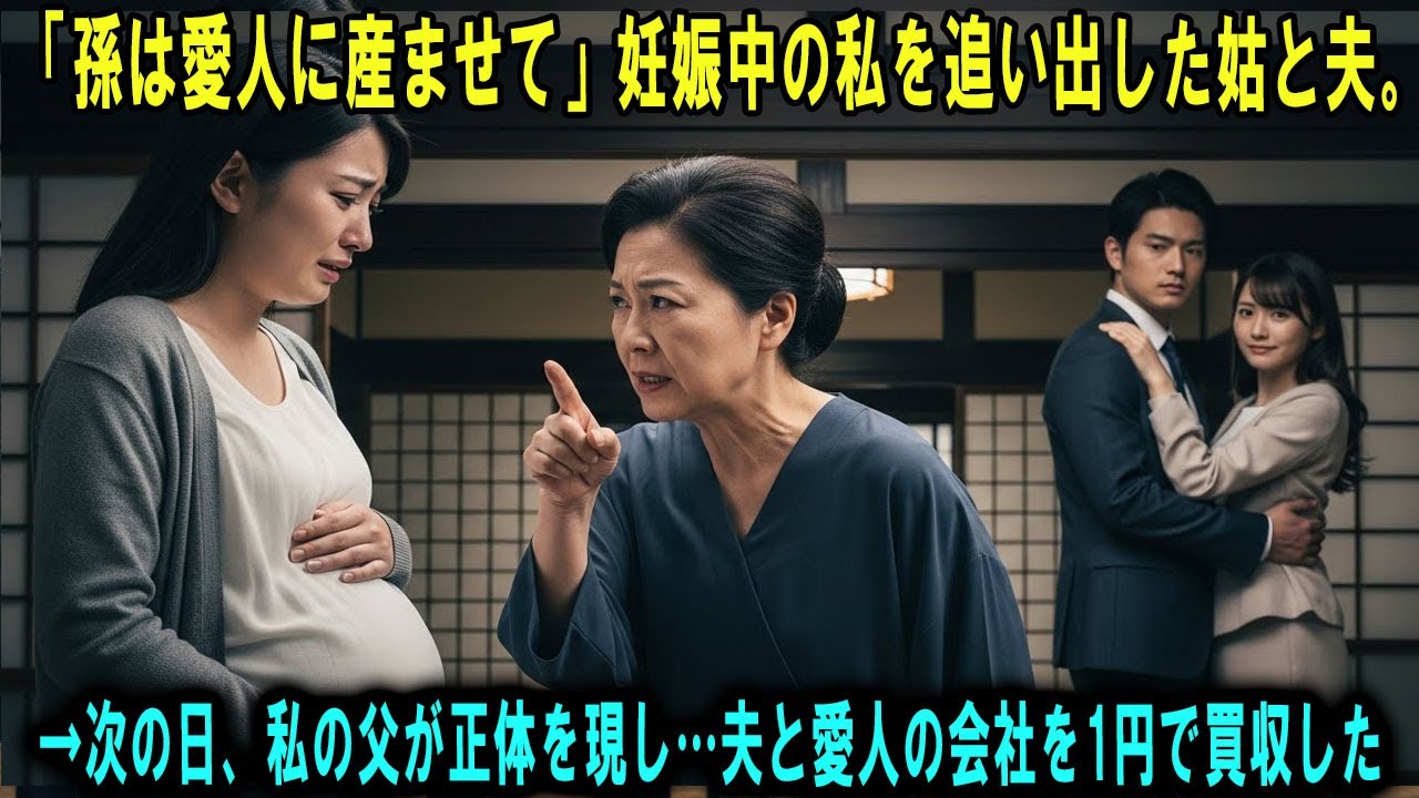 「孫は愛人に産ませる」と身重の私を捨てた姑。翌日、私の父が愛人と夫の会社を買収して、全員地獄に叩き落としてやった。#感動の物語 #AIストーリー