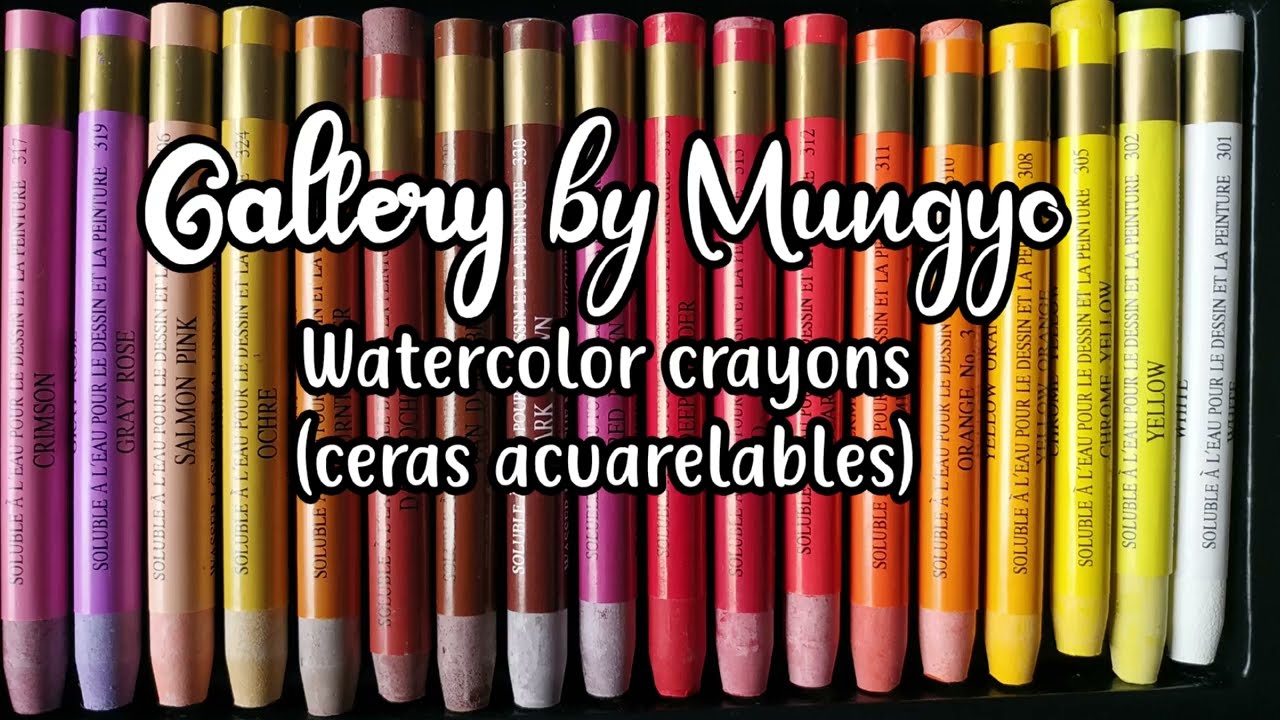 Mungyo Watercolor Crayons - Gallery by Mungyo - Probando los 36 colores acuarelables