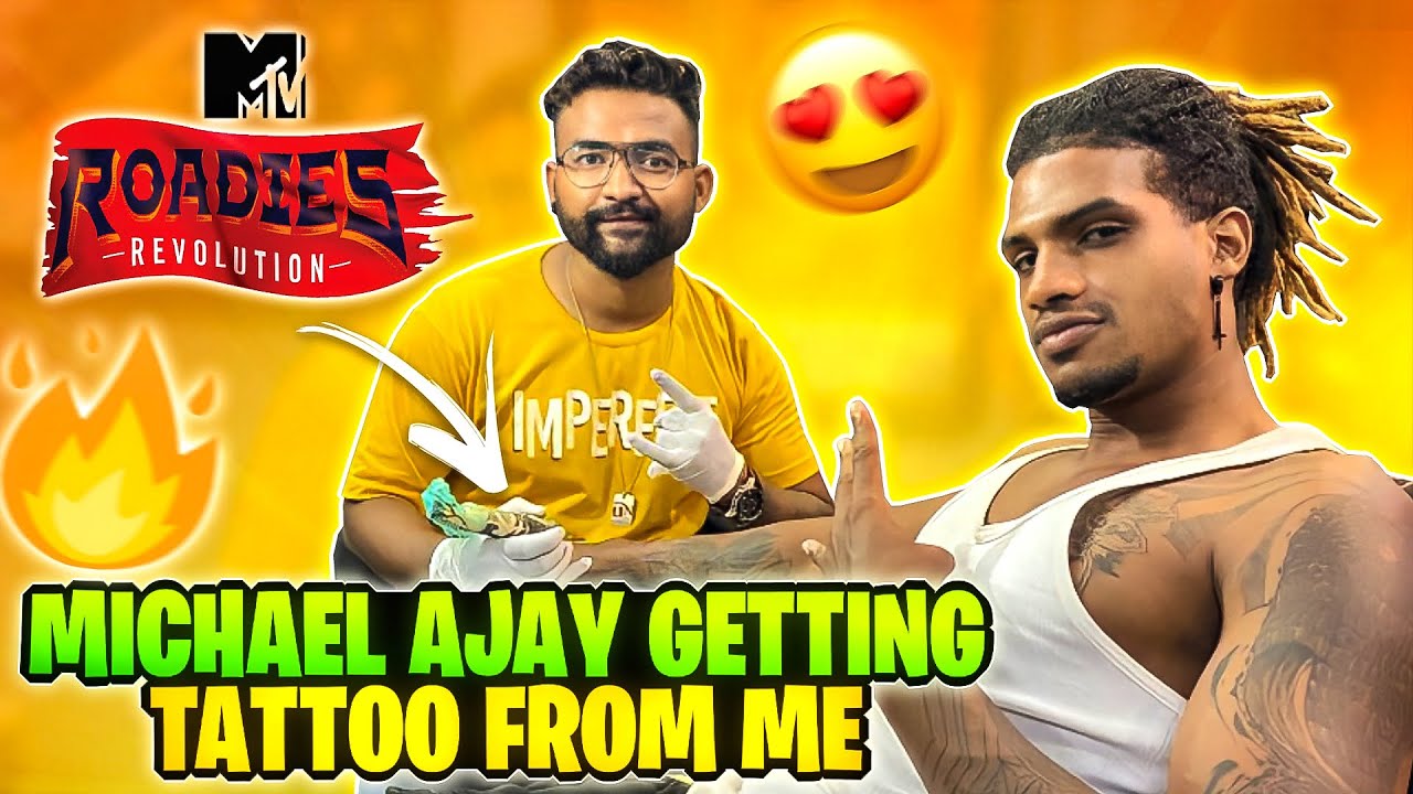 😍ROADIES  RUNNER UP MICHAEL AJAY NEW TATTOO😍|BHOPAL TATTOONETWORK 🤘❤️