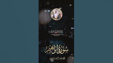 تلاوة خاشعة فضيلة الشيخ أحمد النفيس #تلاوة_خاشعة #تلاوات #سورة #احمد_النفيس #ابراهيم
