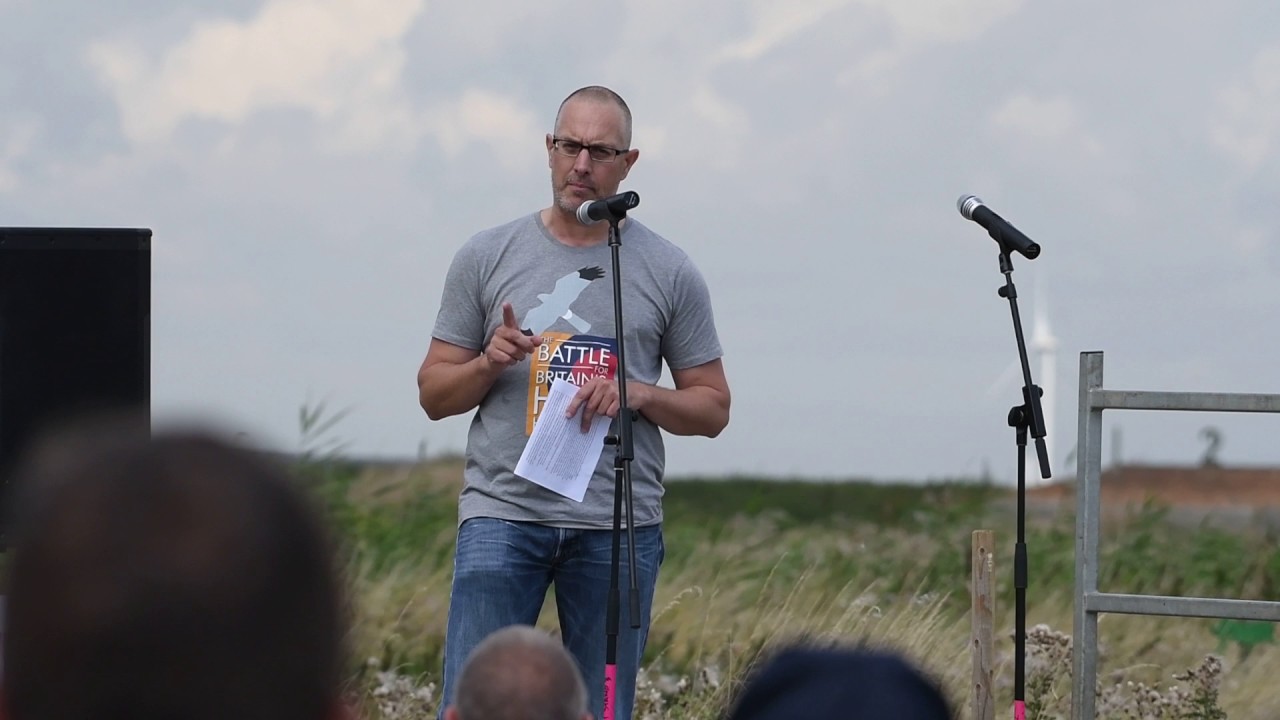 Rob Sheldon/Chris Packham speaking for Hen Harrier Day at RSPB Rainham