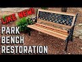 I ALMOST THREW IT AWAY! Park Bench Restoration. | How to restore a bench.