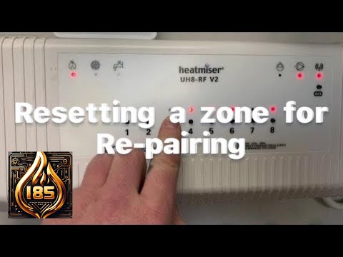 Heatmiser - Factory reset a zone on the wireless V2 wiring centre underfloor heating #heatmiser