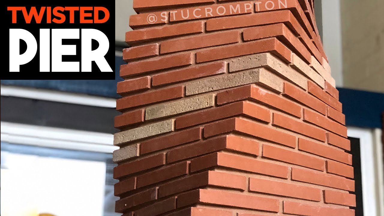 Bricklaying Twisted Brick Pier Build Youtube