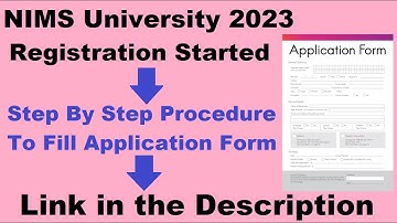 NIMS University 2023 Registration (Started) - How To Fill NIMS University 2023 Application Form