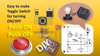 Simplest ON/OFF toggle switch circuit