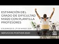 Estimación del grado de dificultad MIR 2020 (celebrado 27 03 2021) con plantilla profesores