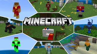 Addon de HERÓIS da DC no Minecraft PE 1.21+ | Bedrock addon