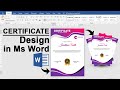 2021 Creative Certificate Design in Ms Word