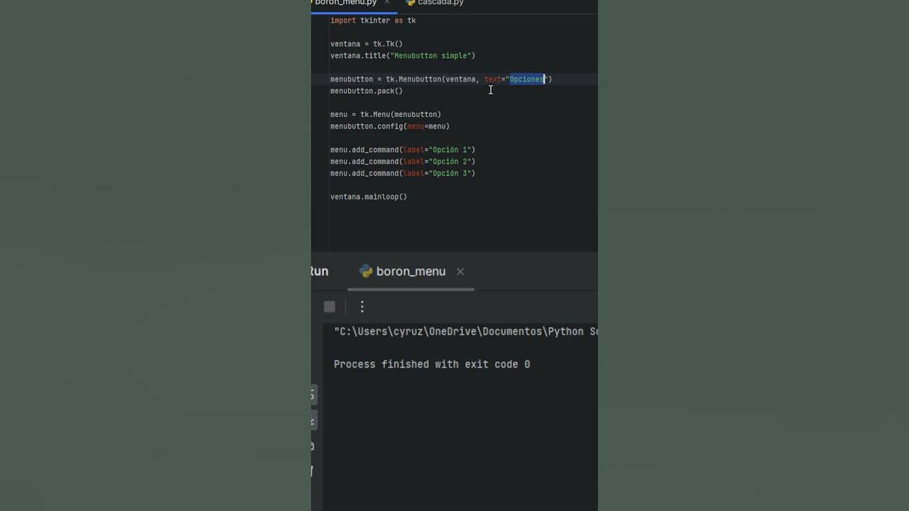 Cómo Crear un Menubutton en Tkinter en Menos de 60 Segundos | Aprende ...
