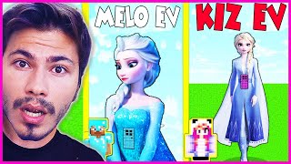 Kiz Ev Vs Melo Ev - Minecraft Zengi̇n Faki̇r Hayati Yi̇ği̇t Sari