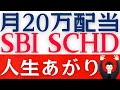 【SBI・SCHD】月20万円の配当金!毎月いくら投資すればいい?