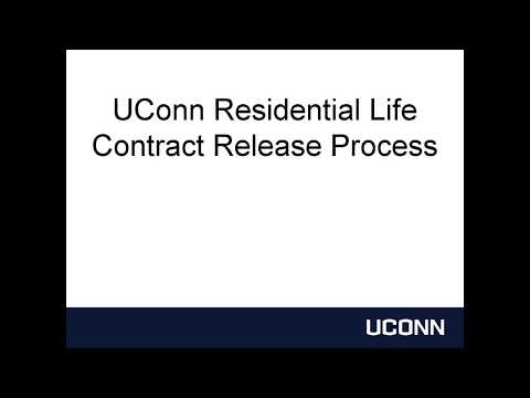 UConn Residential Life Contract Release Tutorial